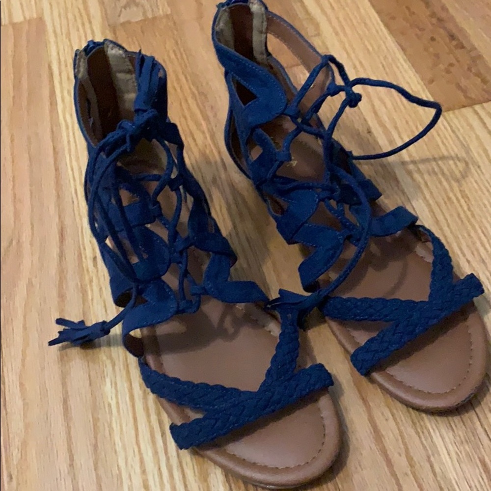 Blue sandals